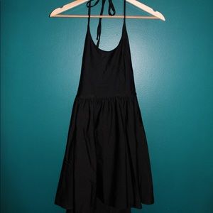 Black Halter Scuba Dress